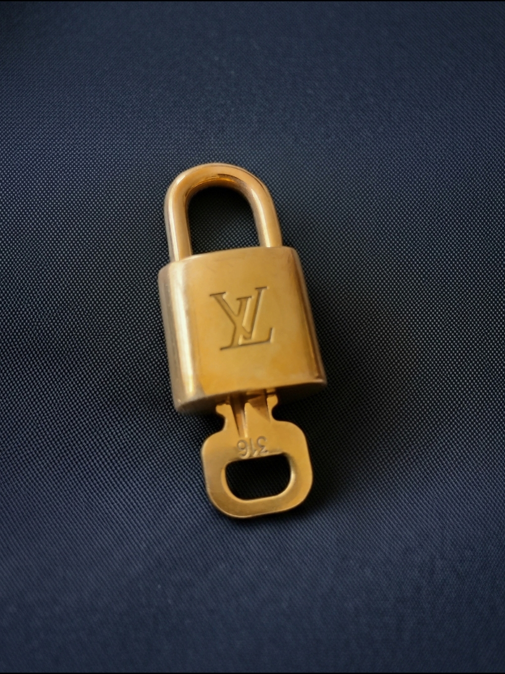 Louis Vuitton Gold-tone LV Padlock with Key #316
